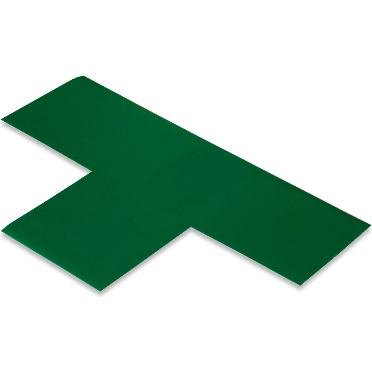 Floor Tape Ts, 3"W x 6"L, 50 Mil, Green, 100/Pack