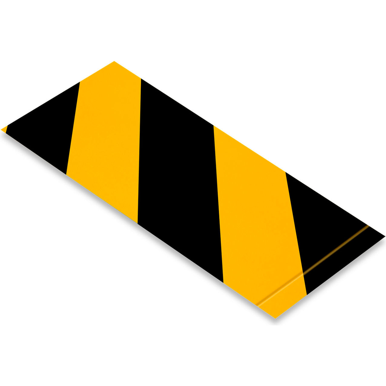 Polyester Safety Floor Tape Segments, 3"W x 10"L, 50 Mil, Black/Yellow, 100/Pack