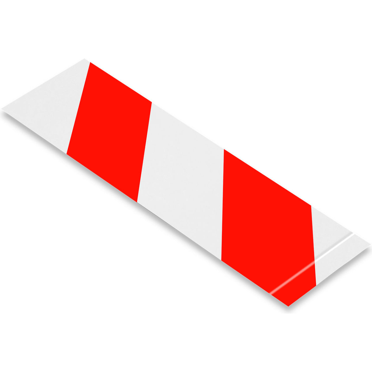 Polyester Safety Floor Tape Segments, 2"W x 10"L, 50 Mil, Red/White, 100/Pack