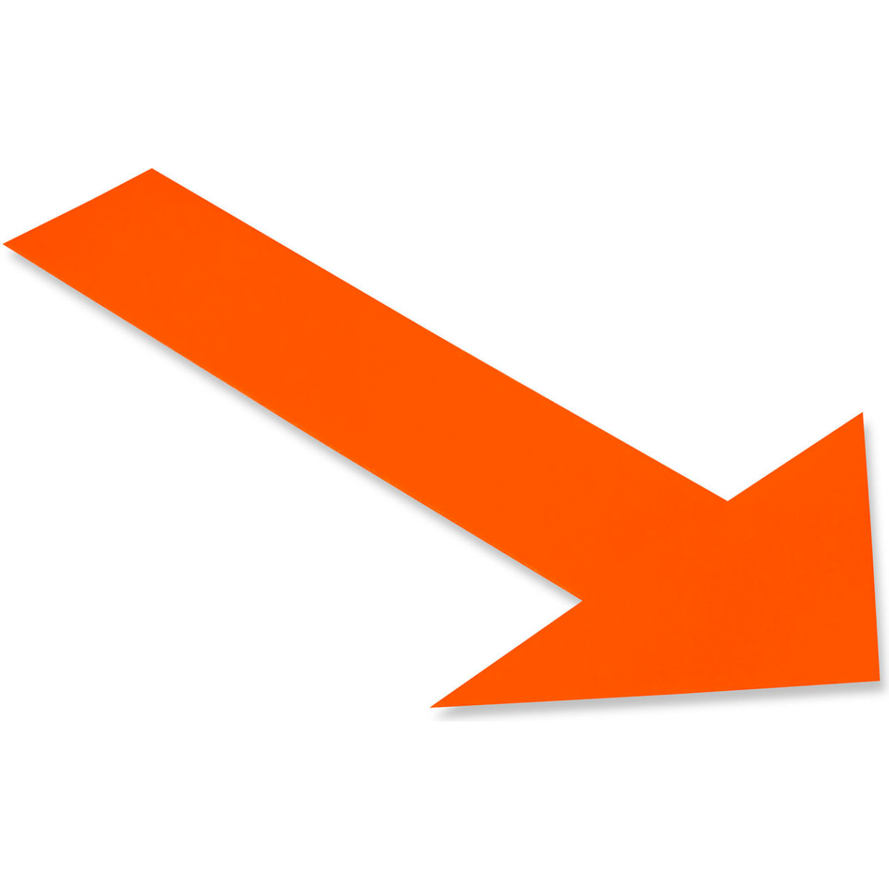 Floor Tape Arrows, 10"W x 6"L, 50 Mil, Orange, 50/Pack