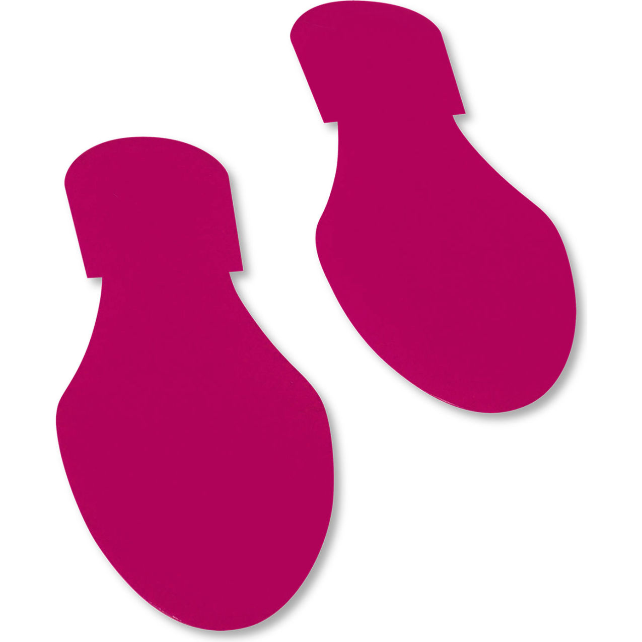 Foot Prints, 3-1/2'W x 9-1/2"L, 50 Mil, Purple, 50/Pack