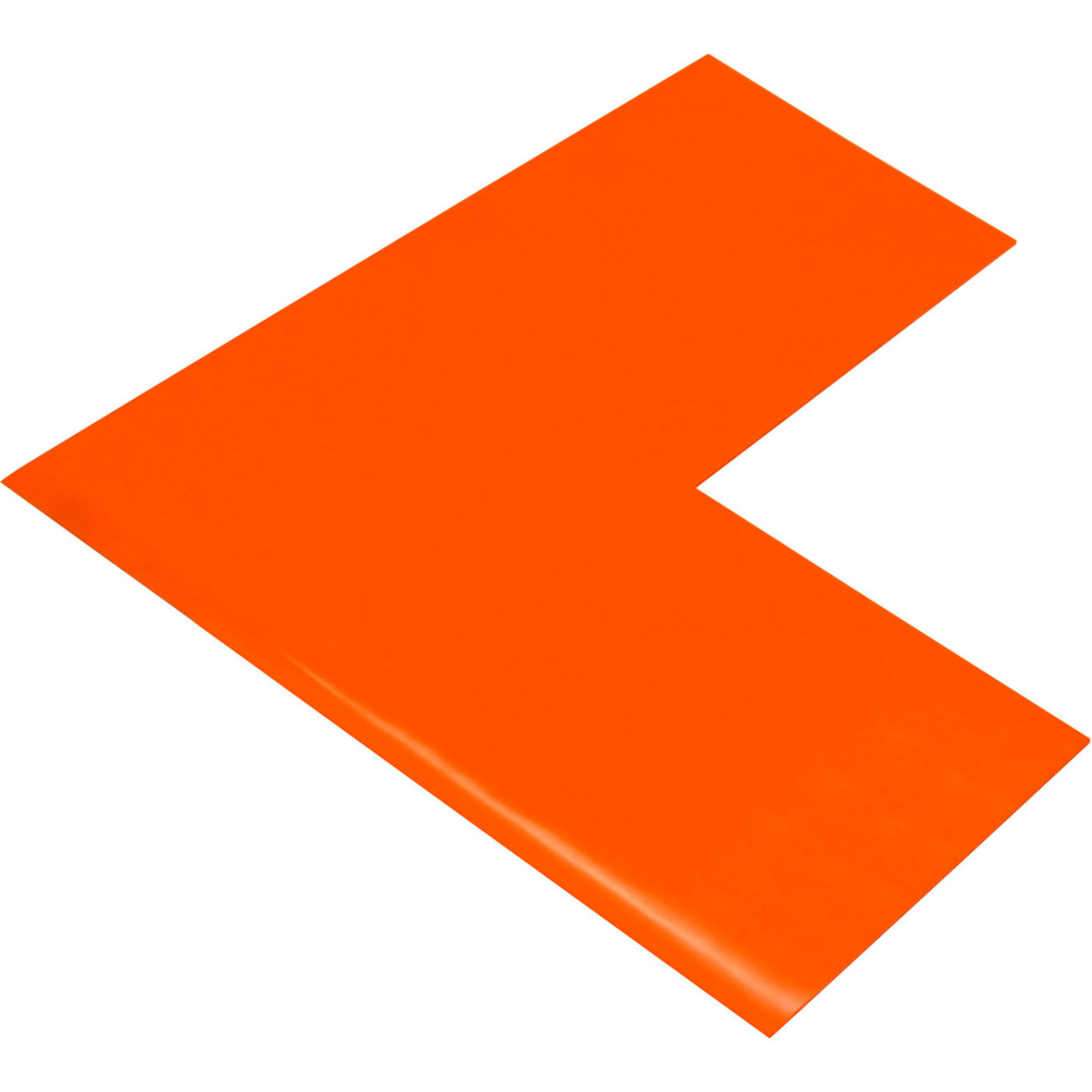 Floor Tape Angles, 4"W x 8"L, 50 Mil, Orange, 50/Pack