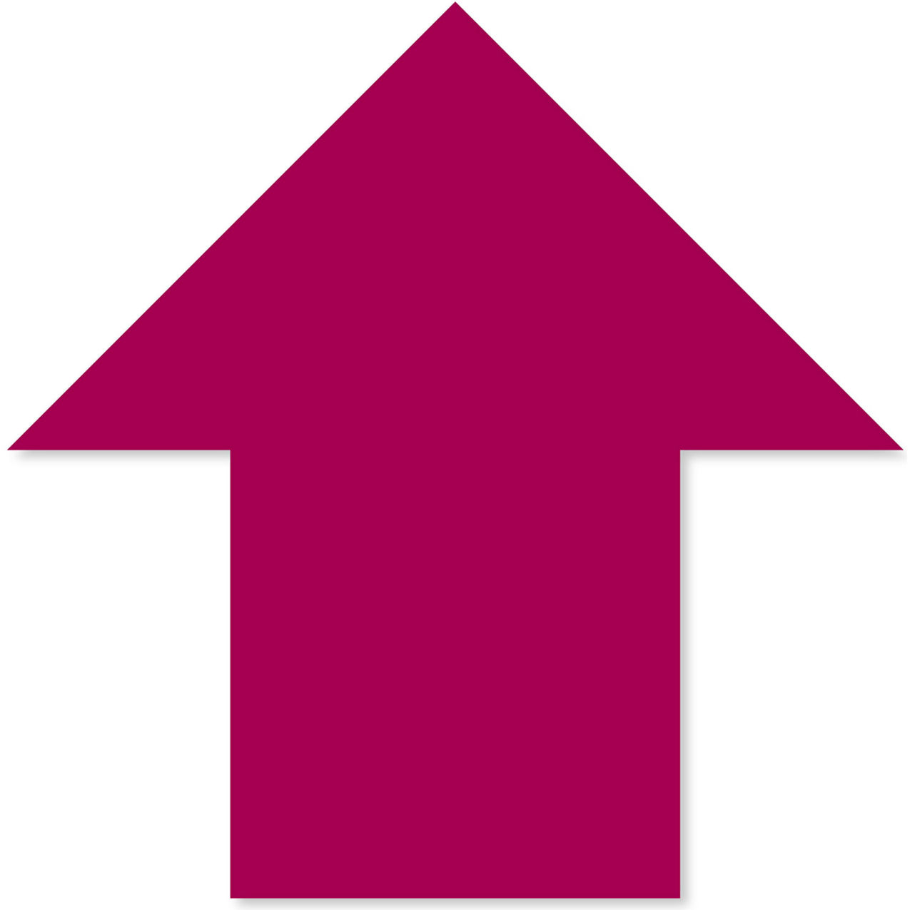 Line Floor Arrows, 5-1/2''W x 5-1/2''L, 50 Mil, Purple, 50/Pack
