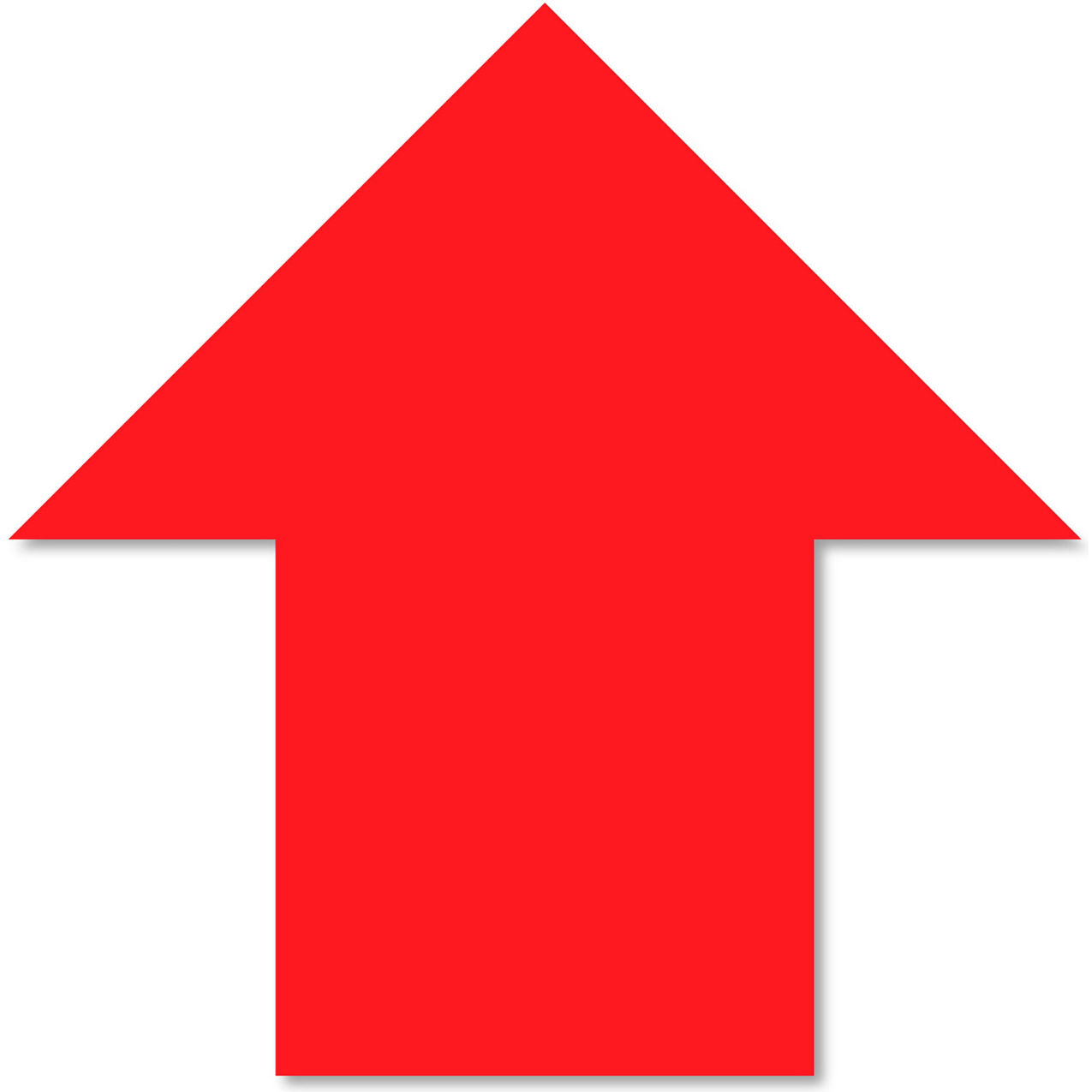 Line Floor Arrows, 5-1/2''W x 5-1/2''L, 50 Mil, Red, 50/Pack