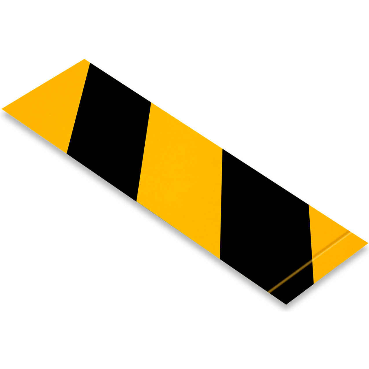 Polyester Safety Floor Tape Segments, 2"W x 10"L, 50 Mil, Black/Yellow, 100/Pack