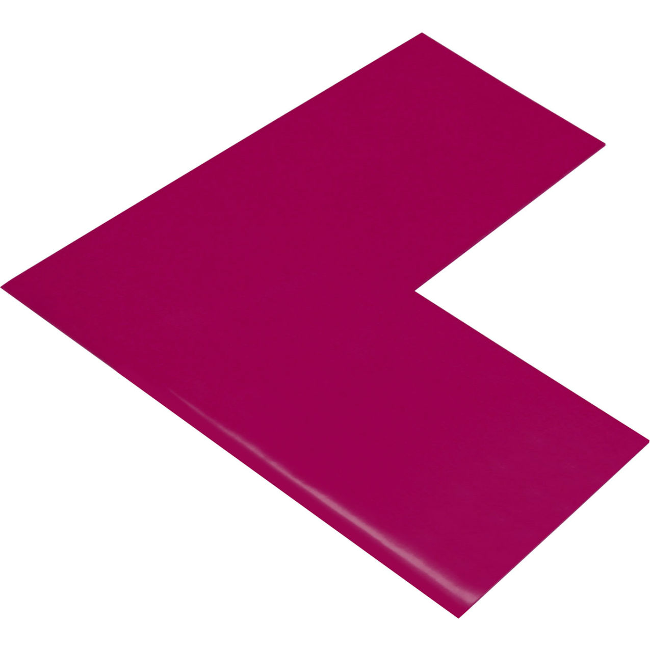 Floor Tape Angles, 4"W x 8"L, 50 Mil, Purple, 50/Pack