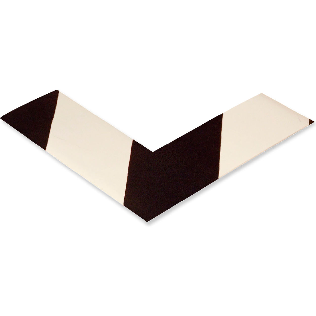 Floor Tape Angles, 2"W x 6"L, 50 Mil, Black/White, 100/Pack