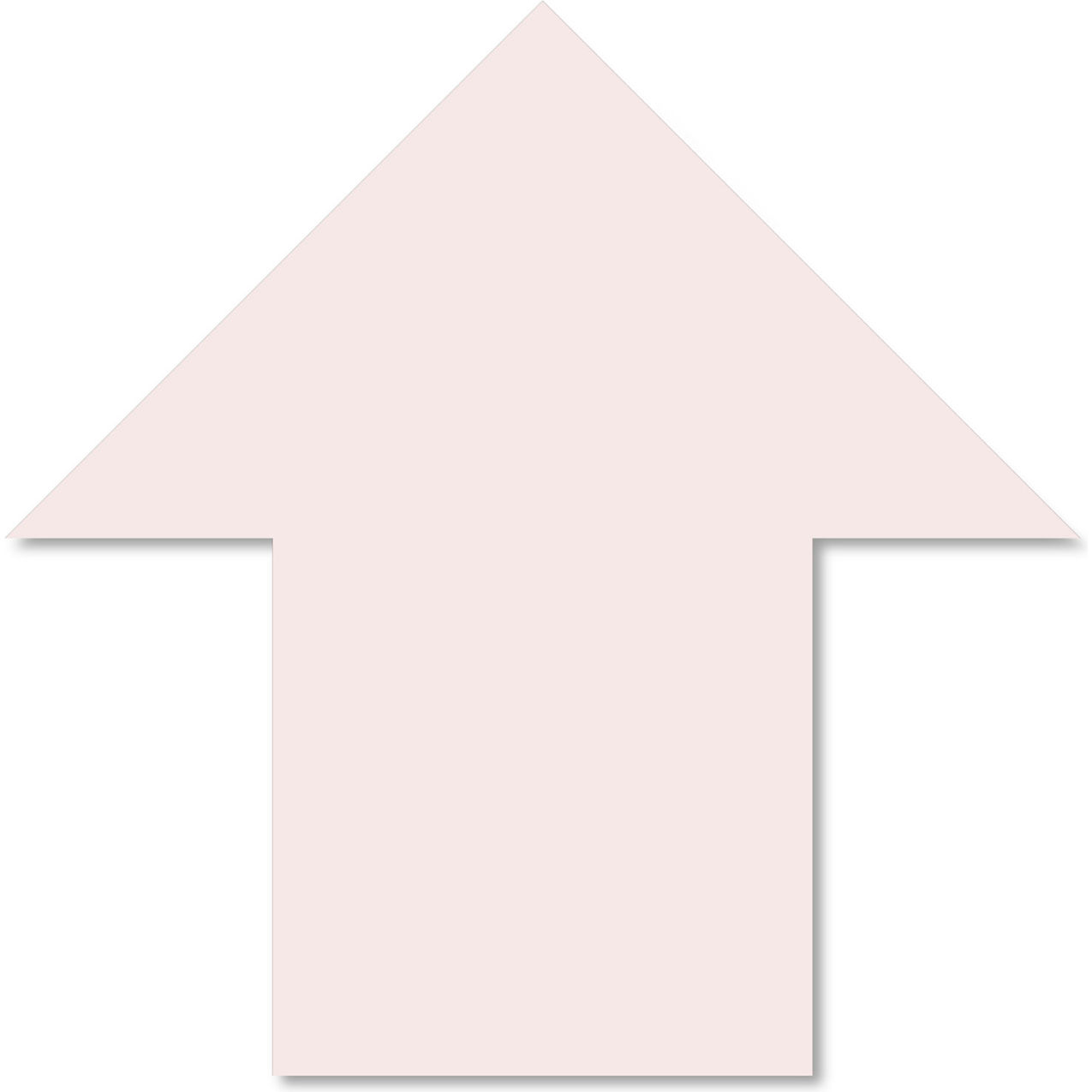 Line Floor Arrows, 5-1/2''W x 5-1/2''L, 50 Mil, White, 50/Pack