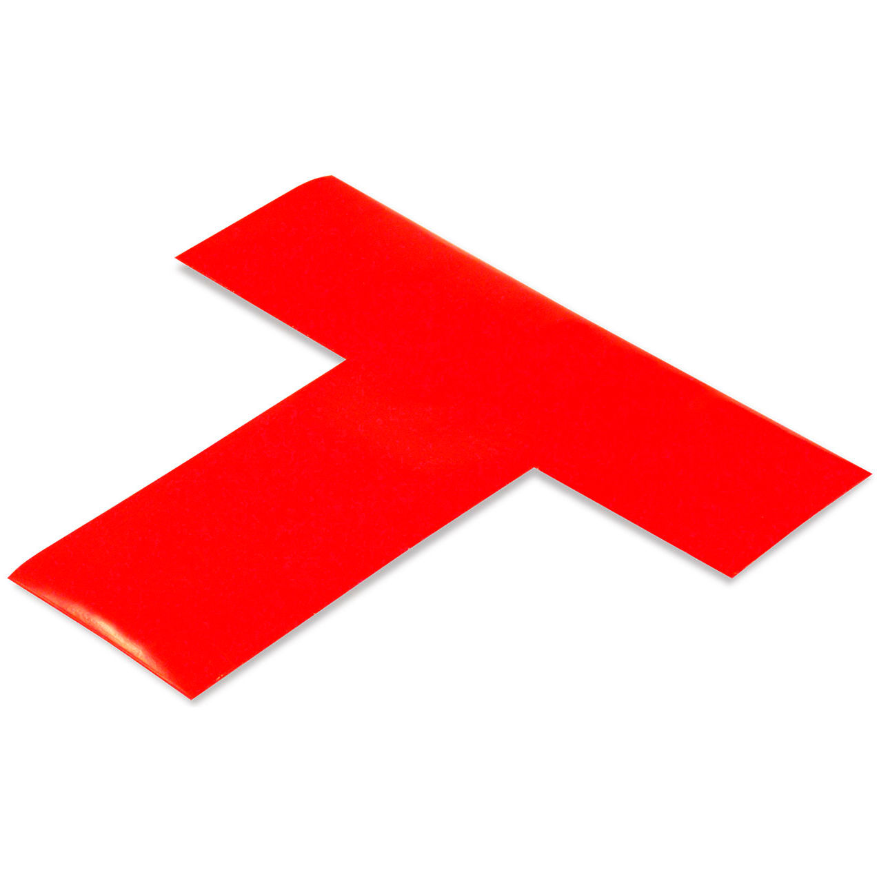 Floor Tape Ts, 2"W x 6"L, 50 Mil, Red, 100/Pack