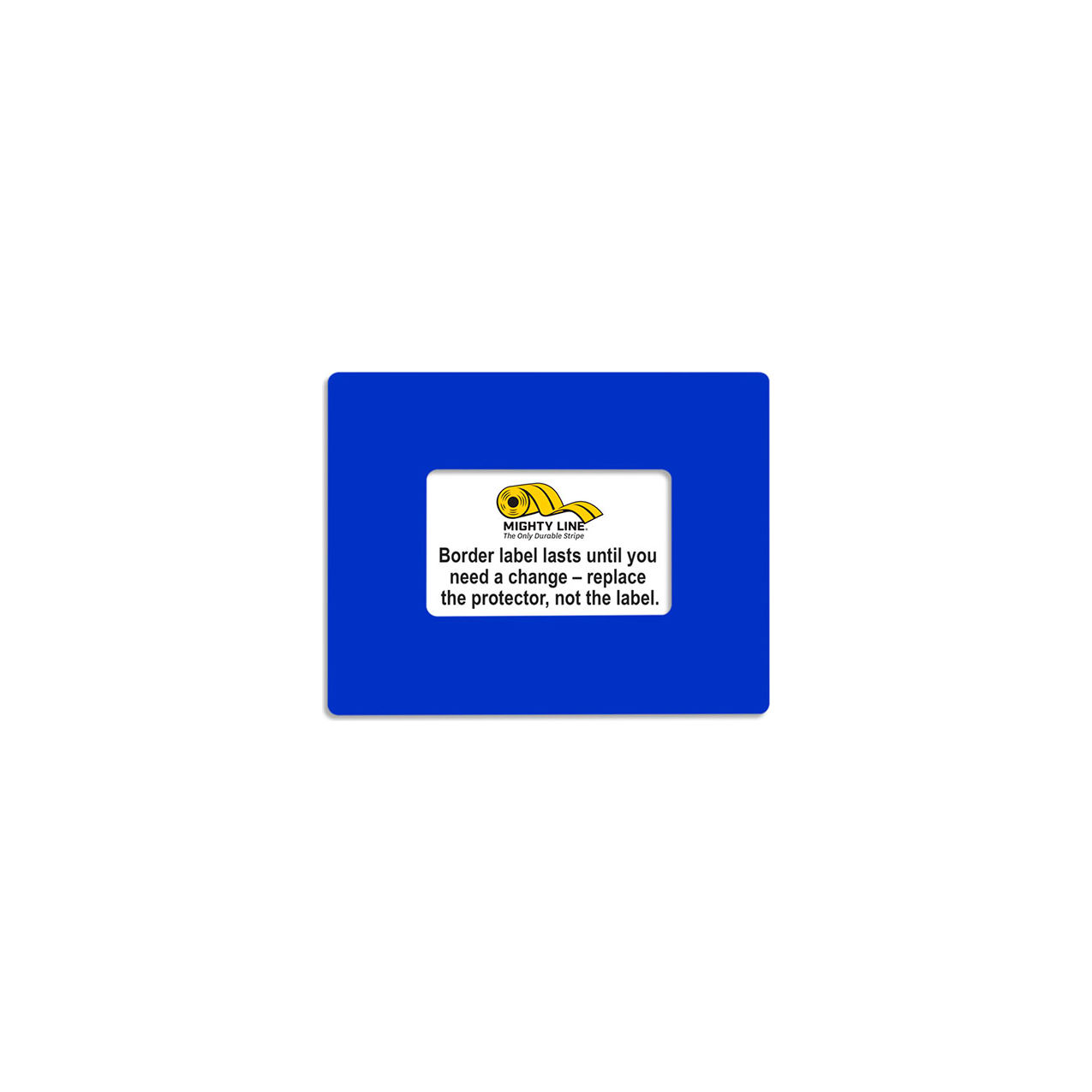 Shield Label Protectors, 5"W x 3"L, 50 Mil, Blue, Rectangle, 20/Pack