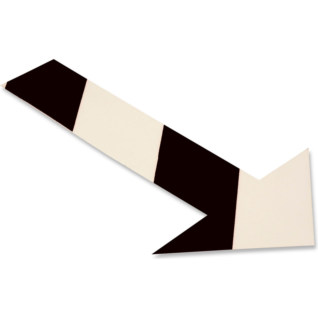 Floor Tape Arrows, 10"W x 6"L, 50 Mil, Black/White, 50/Pack