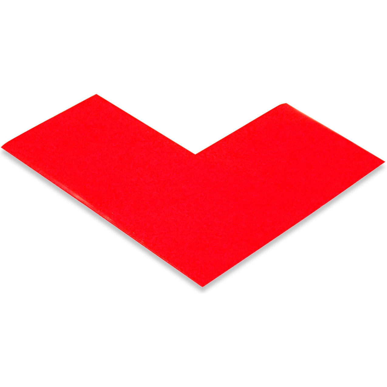 Floor Tape Angles, 3"W x 6"L, 50 Mil, Red, 100/Pack