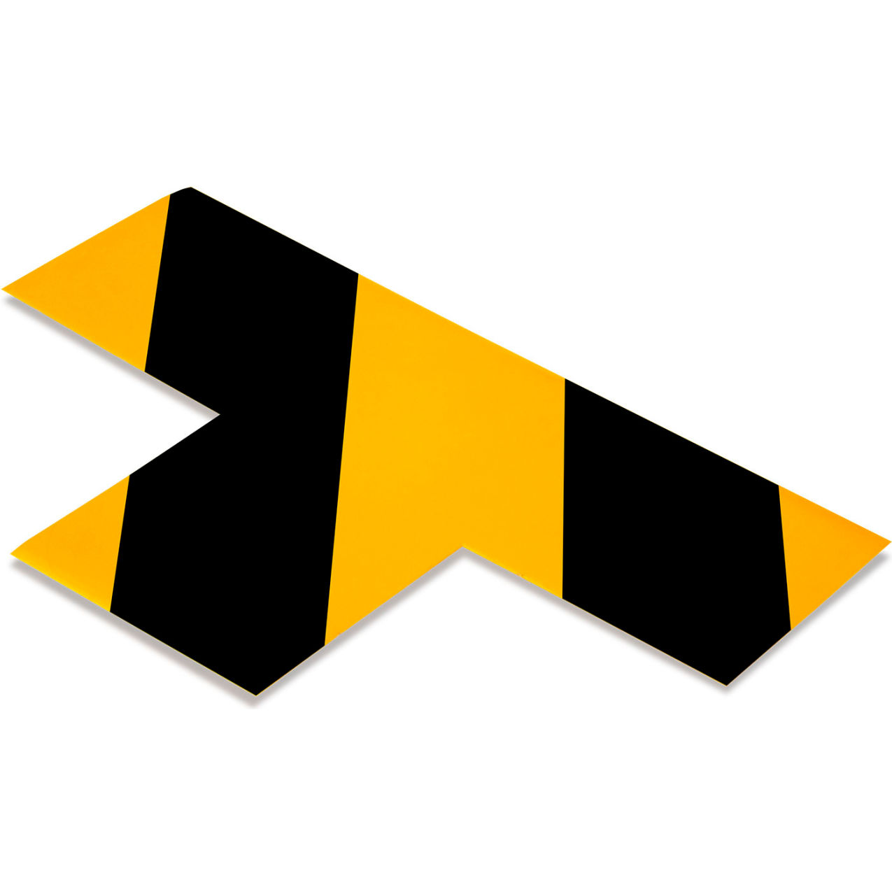 Floor Tape Ts, 3"W x 9"L, 50 Mil, Black/Yellow, 100/Pack