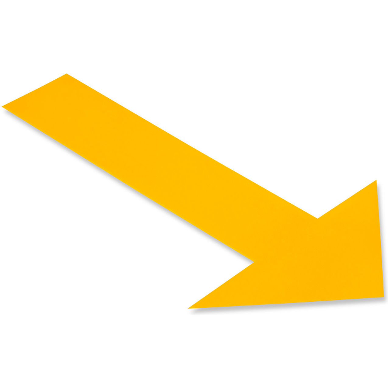 Floor Tape Arrows, 10"W x 6"L, 50 Mil, Yellow, 50/Pack