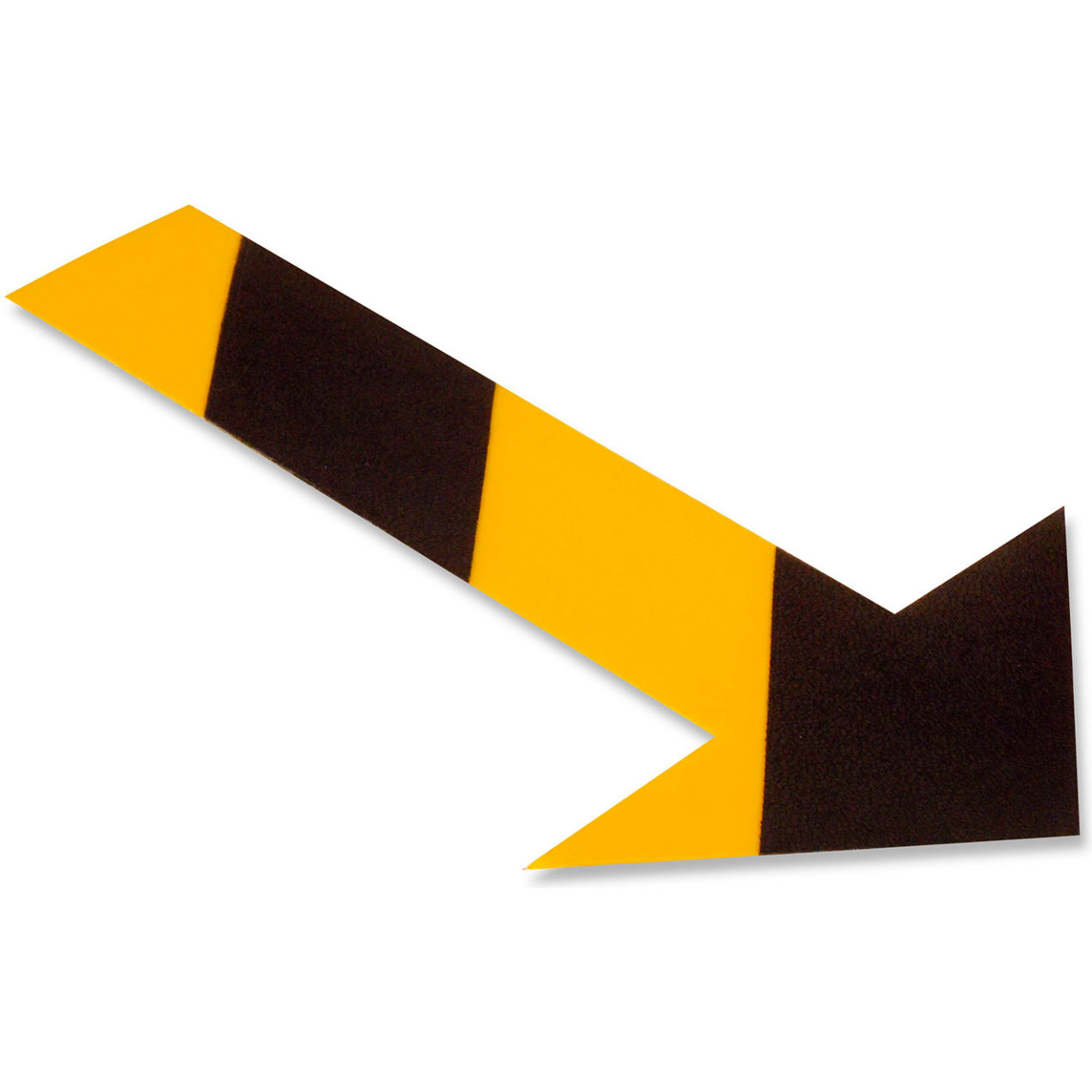 Floor Tape Arrows, 10"W x 6"L, 50 Mil, Black/Yellow, 50/Pack
