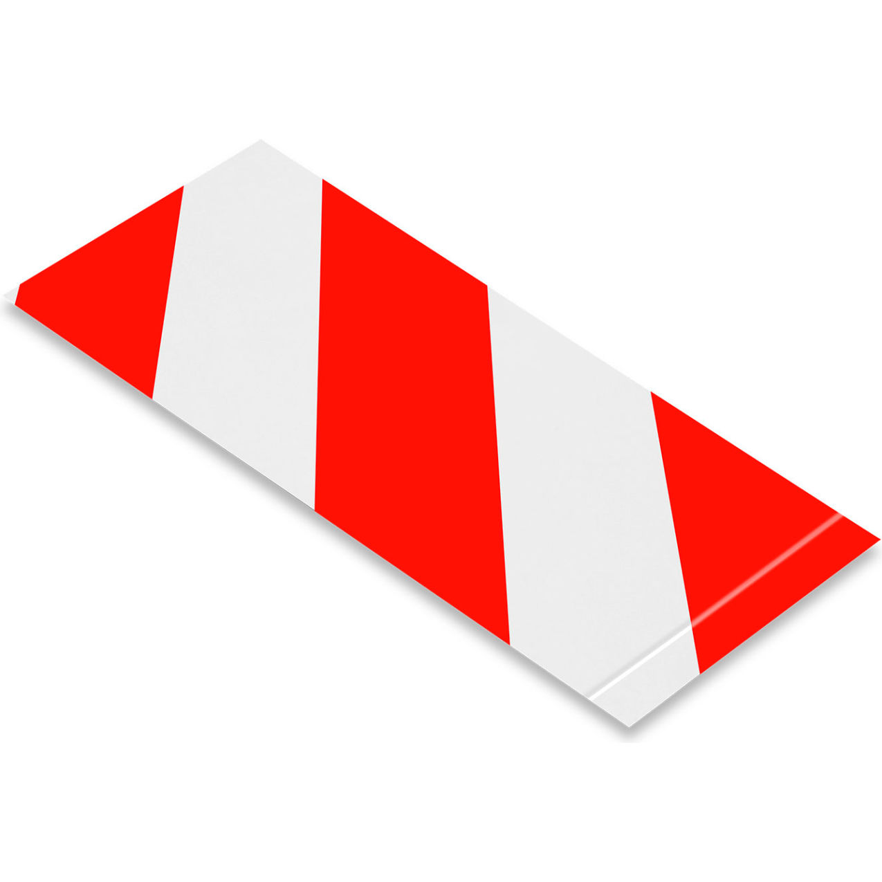 Polyester Safety Floor Tape Segments, 3"W x 10"L, 50 Mil, Red/White, 100/Pack
