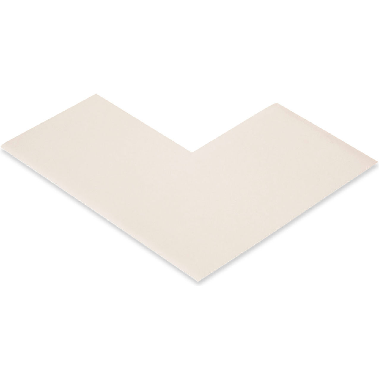 Floor Tape Angles, 3"W x 6"L, 50 Mil, White, 100/Pack