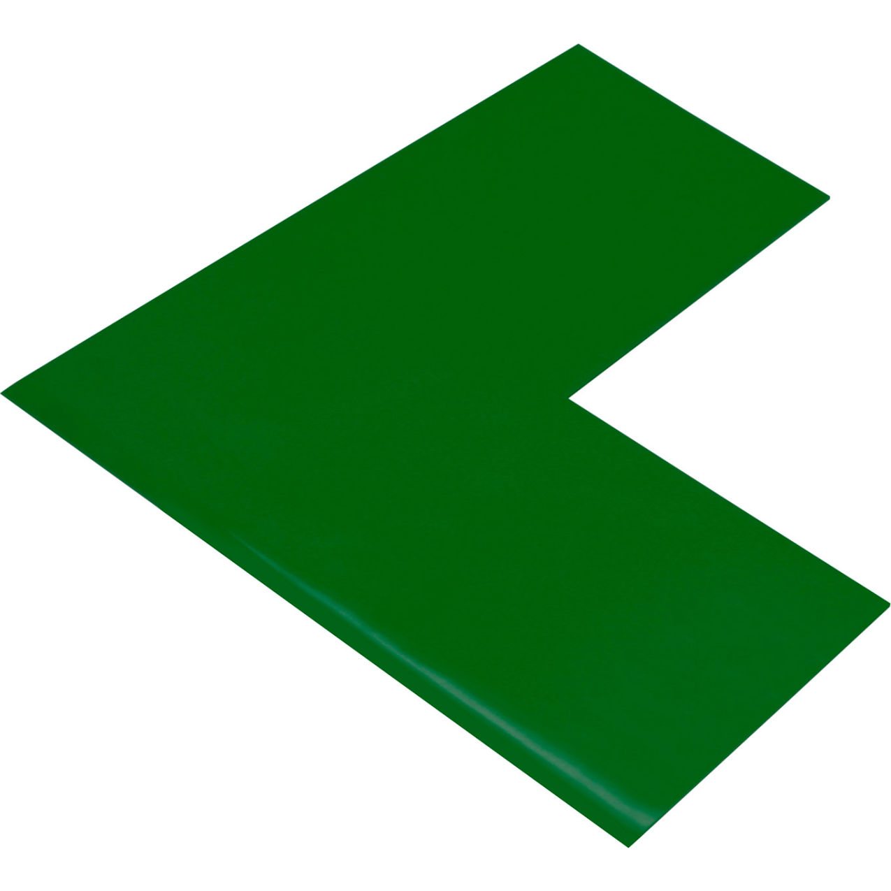 Floor Tape Angles, 4"W x 8"L, 50 Mil, Green, 50/Pack