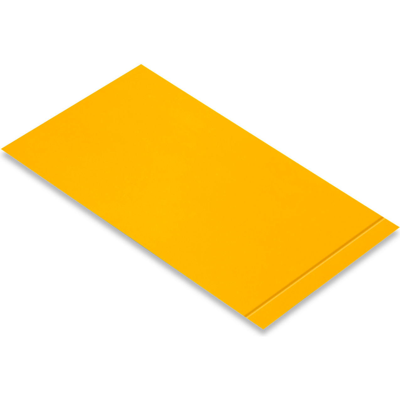 Safety Floor Tape Segments, 4"W x 10"L, 50 Mil, Solid, Yellow, 100/Pack