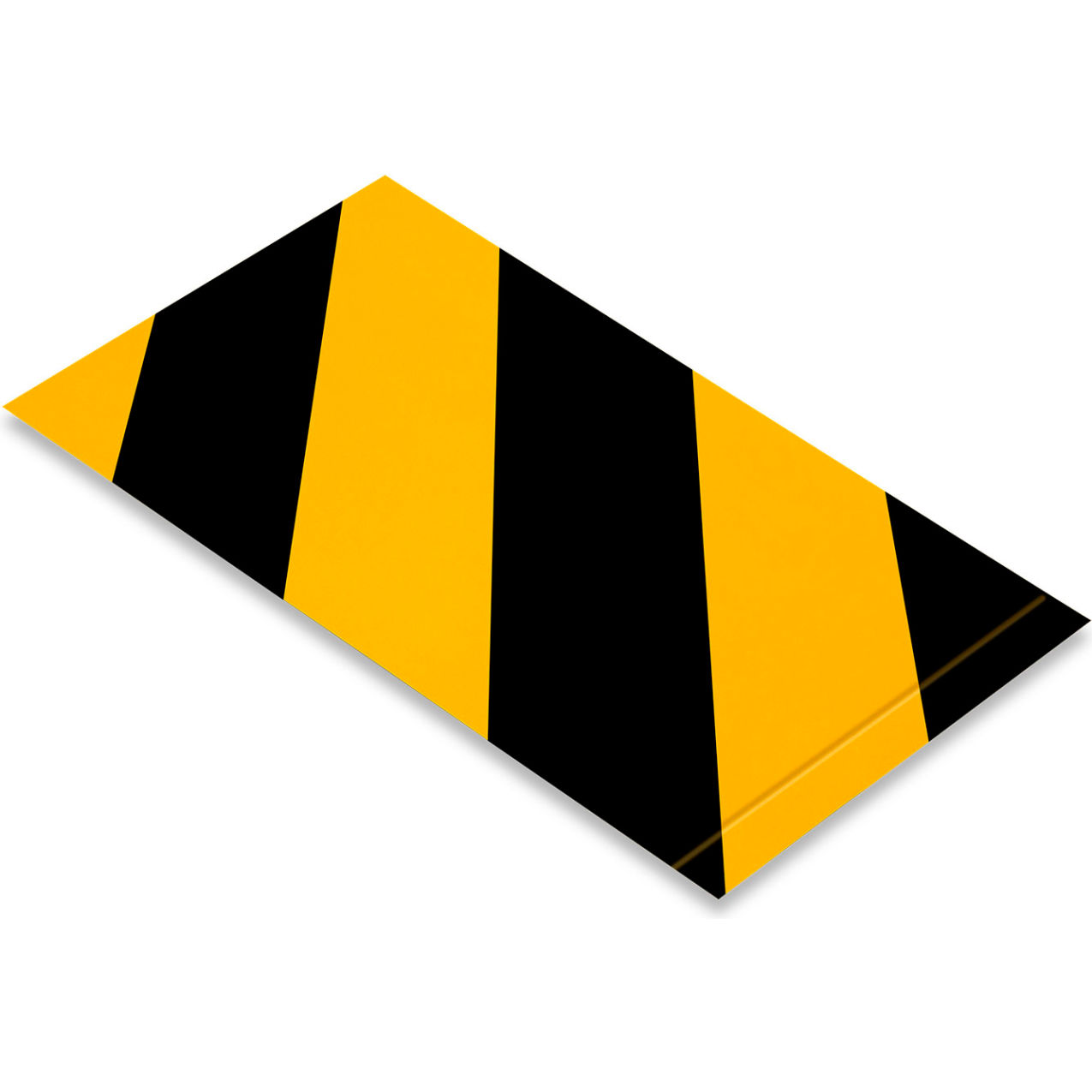 Safety Floor Tape Segments, 4"W x 10"L, 50 Mil, Striped, Black/Yellow, 100/Pack