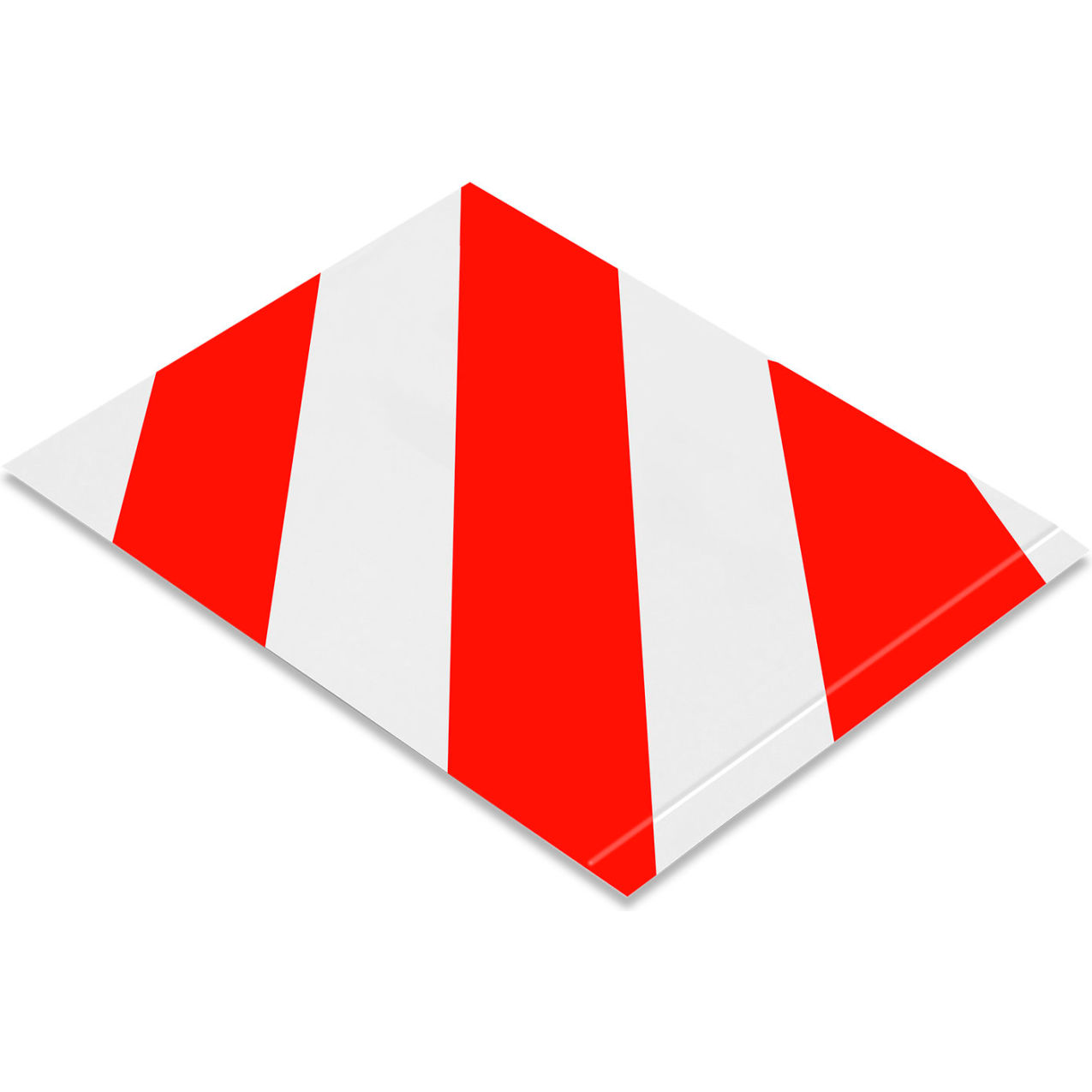 Safety Floor Tape Segments, 6"W x 10"L, 50 Mil, Striped, Red/White, 100/Pack