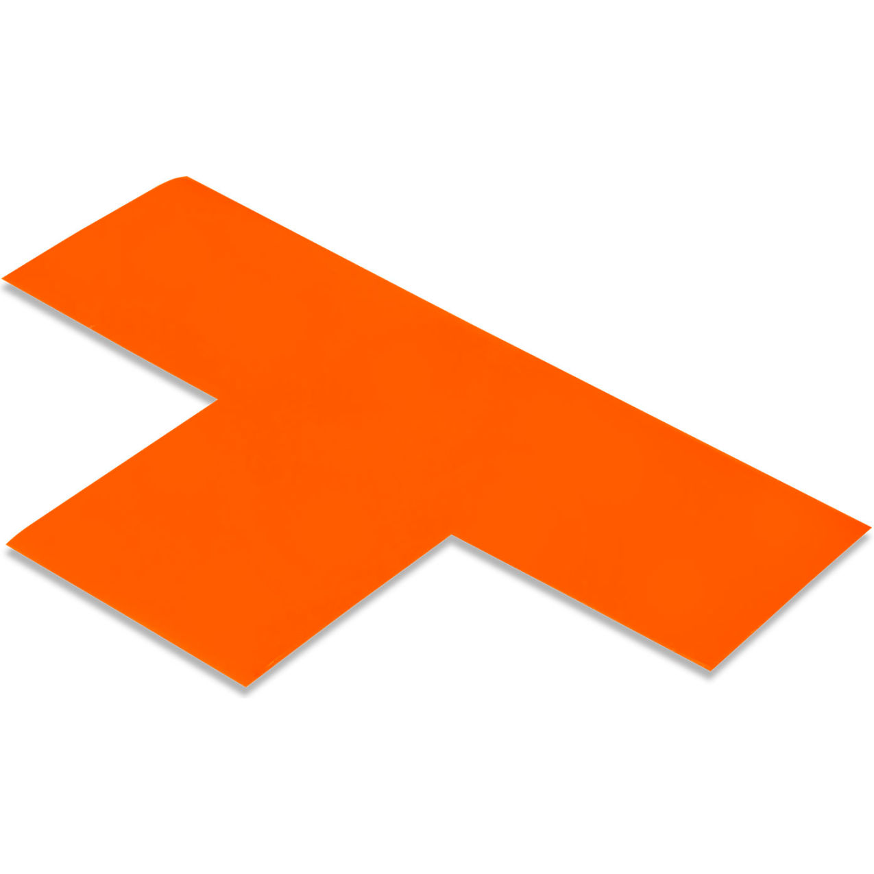 Floor Tape Ts, 3"W x 6"L, 50 Mil, Orange, 100/Pack