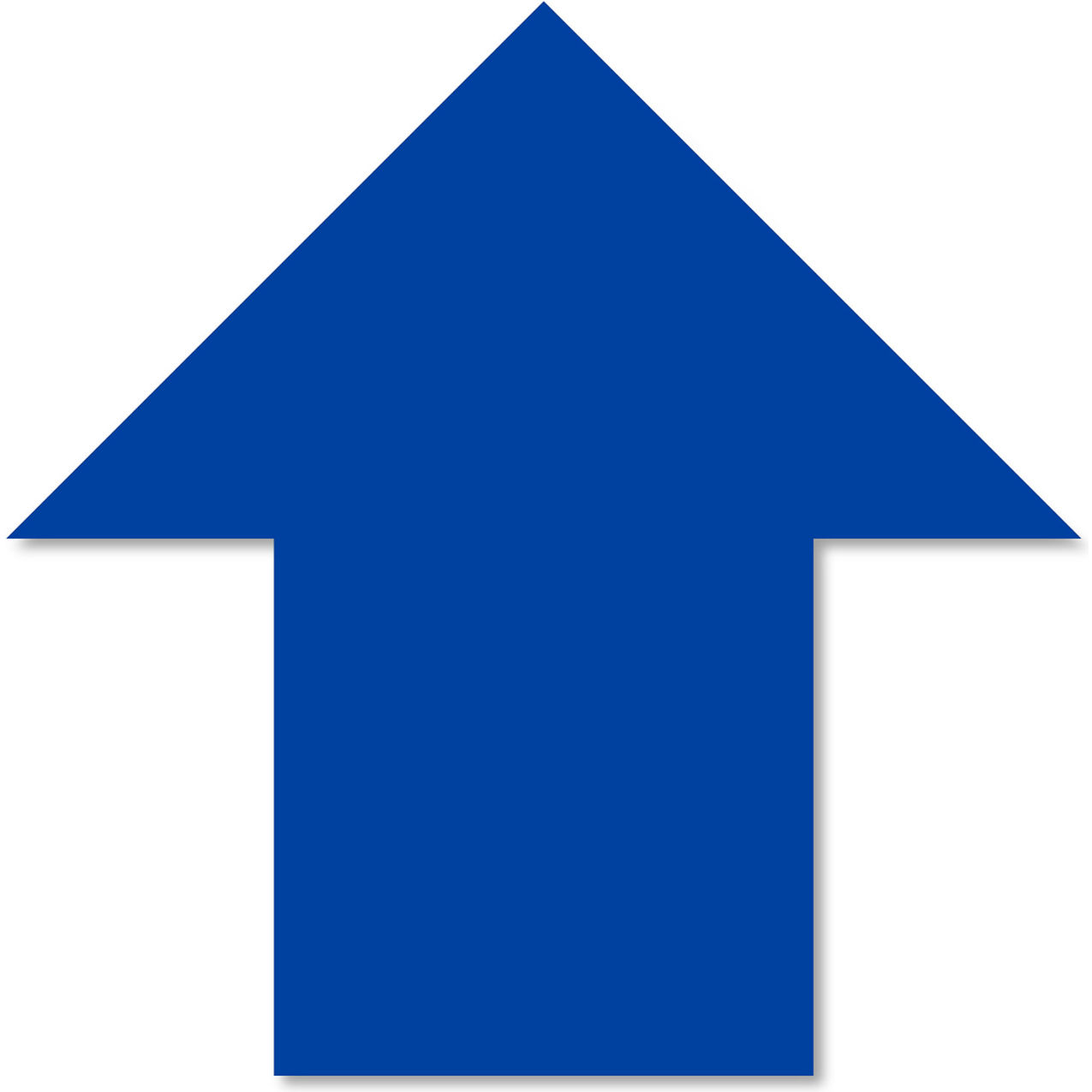 Floor Tape Arrows, 5-1/2"W x 5-1/2"L, 50 Mil, Blue, 50/Pack