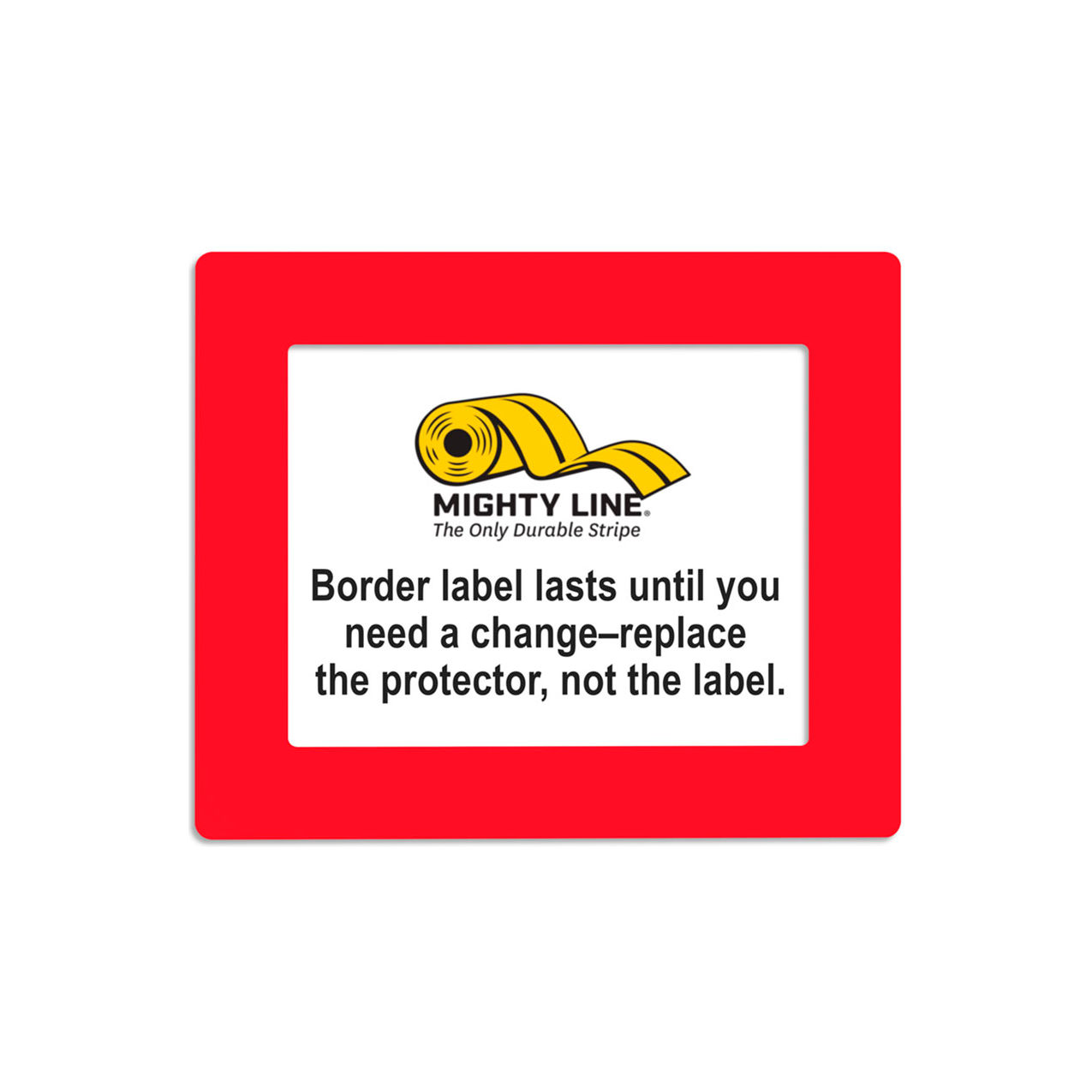 Shield Label Protectors, 11"W x 8-1/2"L, 50 Mil, Red, Rectangle, 20/Pack