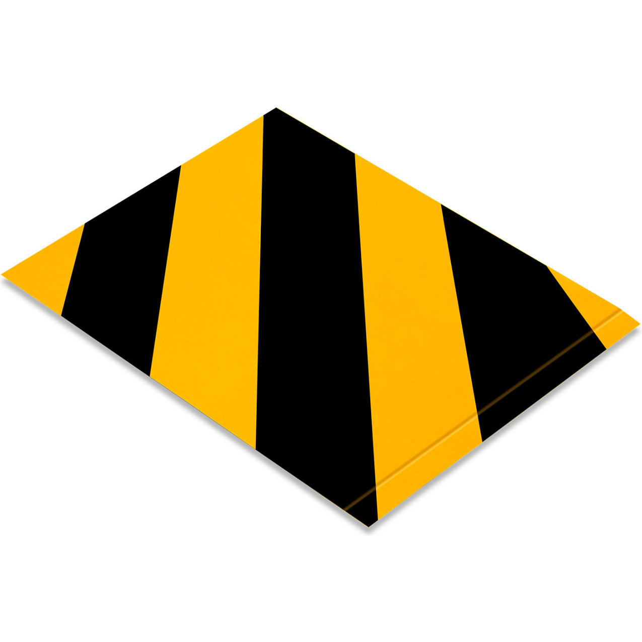 Safety Floor Tape Segments, 6"W x 10"L, 50 Mil, Striped, Black/Yellow, 100/Pack