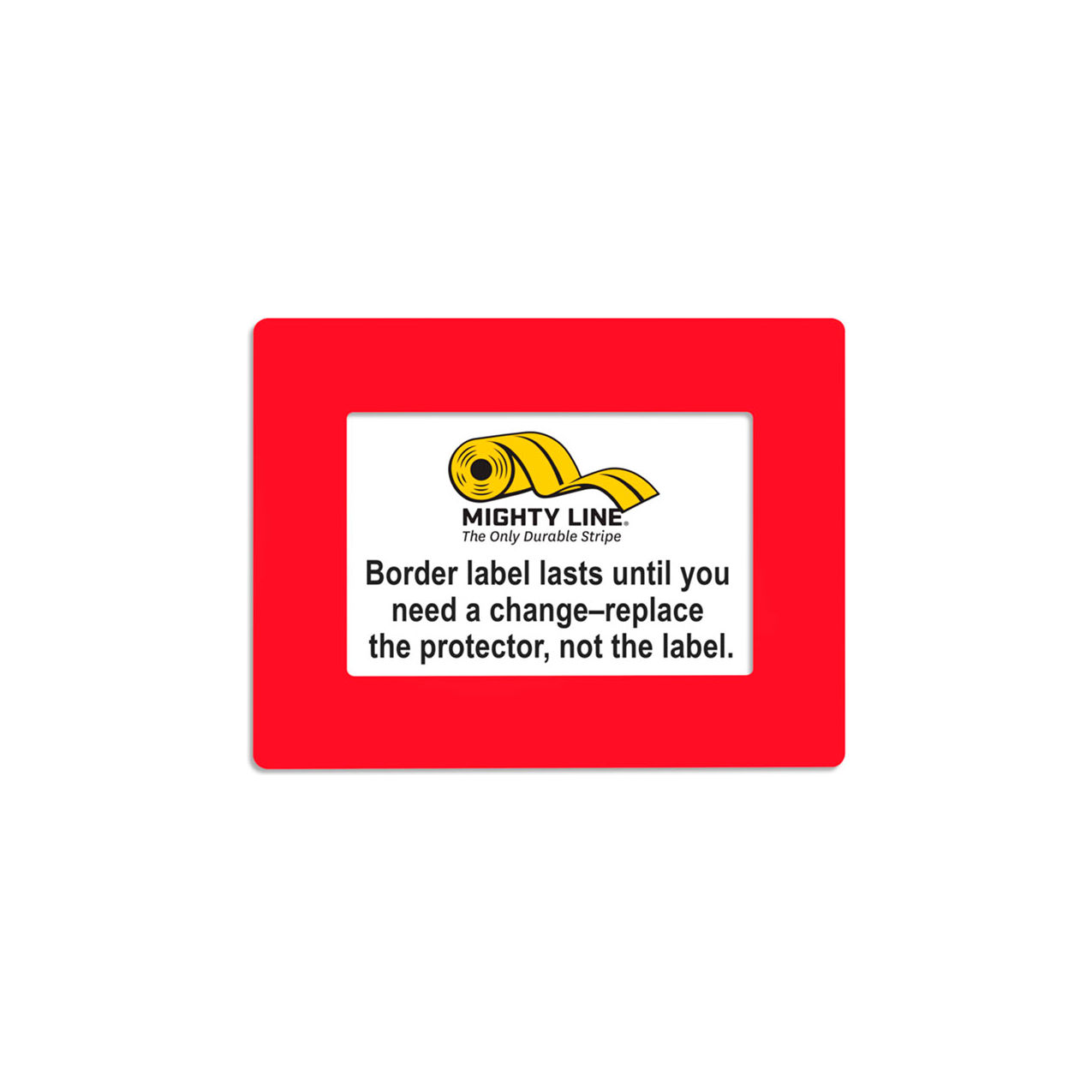 Shield Label Protectors, 8-1/2"W x 5-1/2"L, 50 Mil, Red, Rectangle, 20/Pack