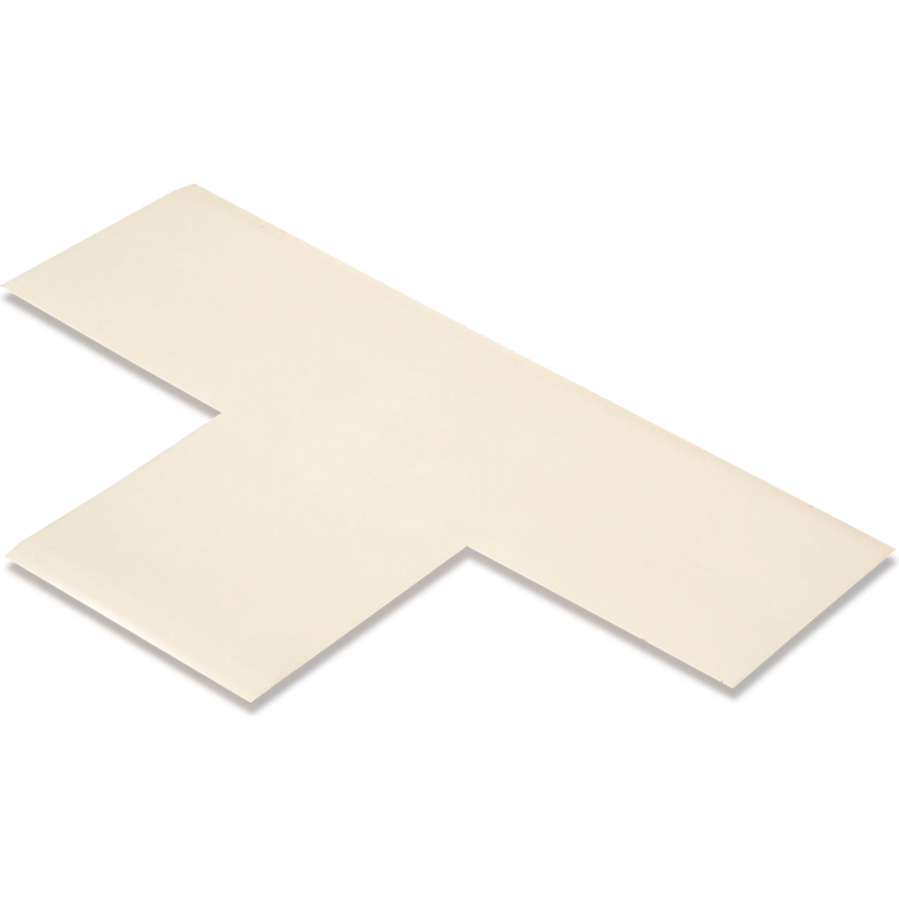 Floor Tape Ts, 3"W x 6"L, 50 Mil, White, 100/Pack