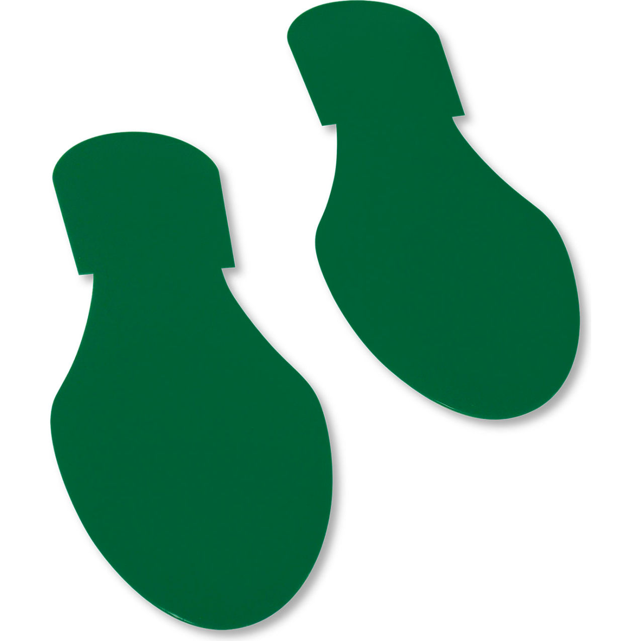 Floor Footprints, 3-1/2" W, Green, 50/Pack