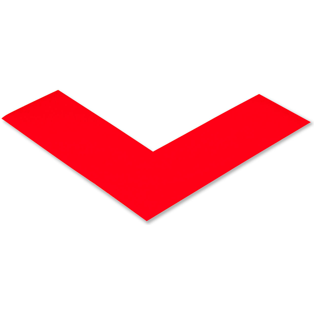 Floor Tape Angles, 2"W x 6"L, 50 Mil, Red, 100/Pack
