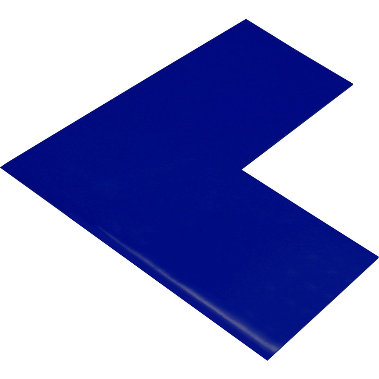 Floor Tape Angles, 4"W x 8"L, 50 Mil, Blue, 50/Pack