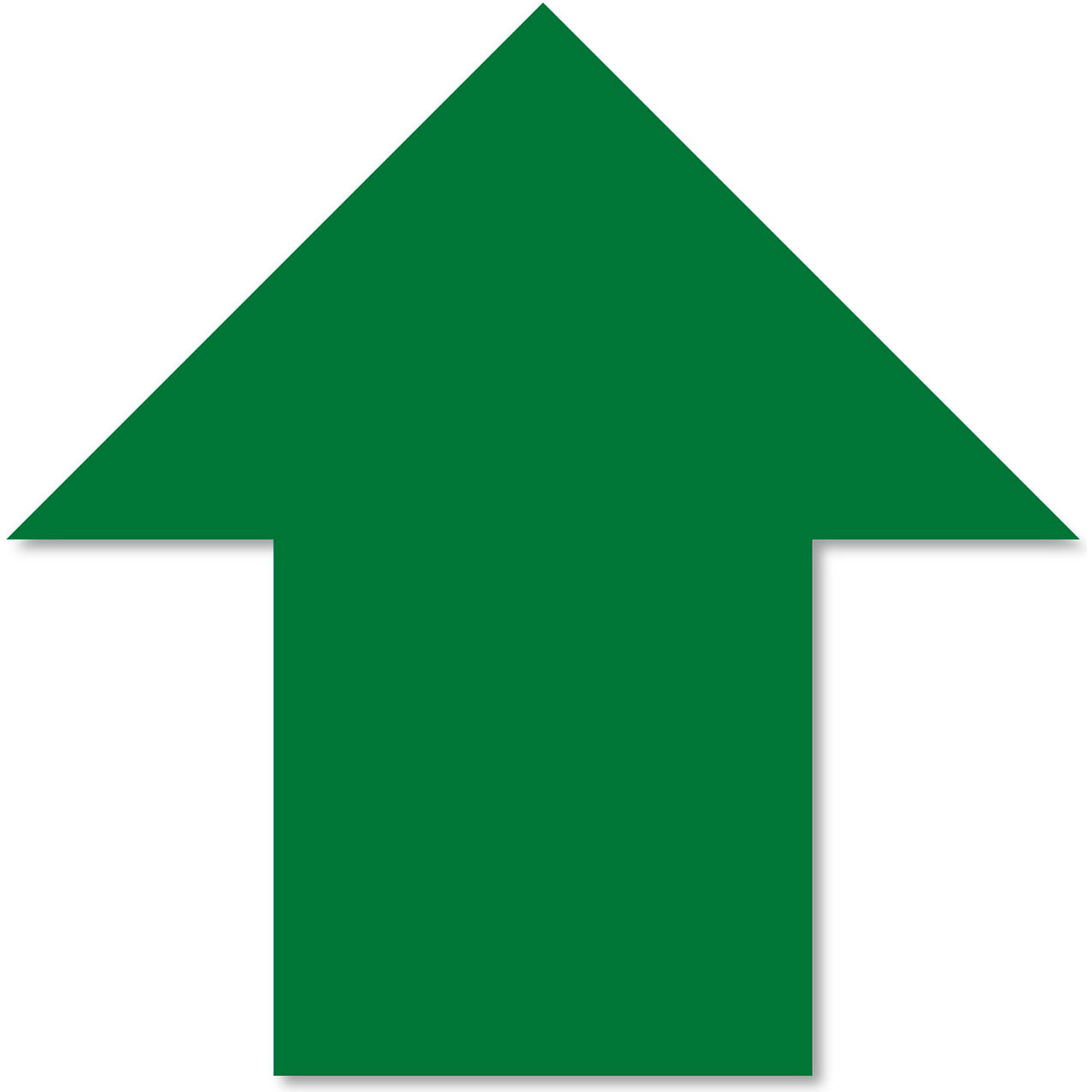 Floor Tape Arrows, 5-1/2"W x 5-1/2"L, 50 Mil, Green, 50/Pack
