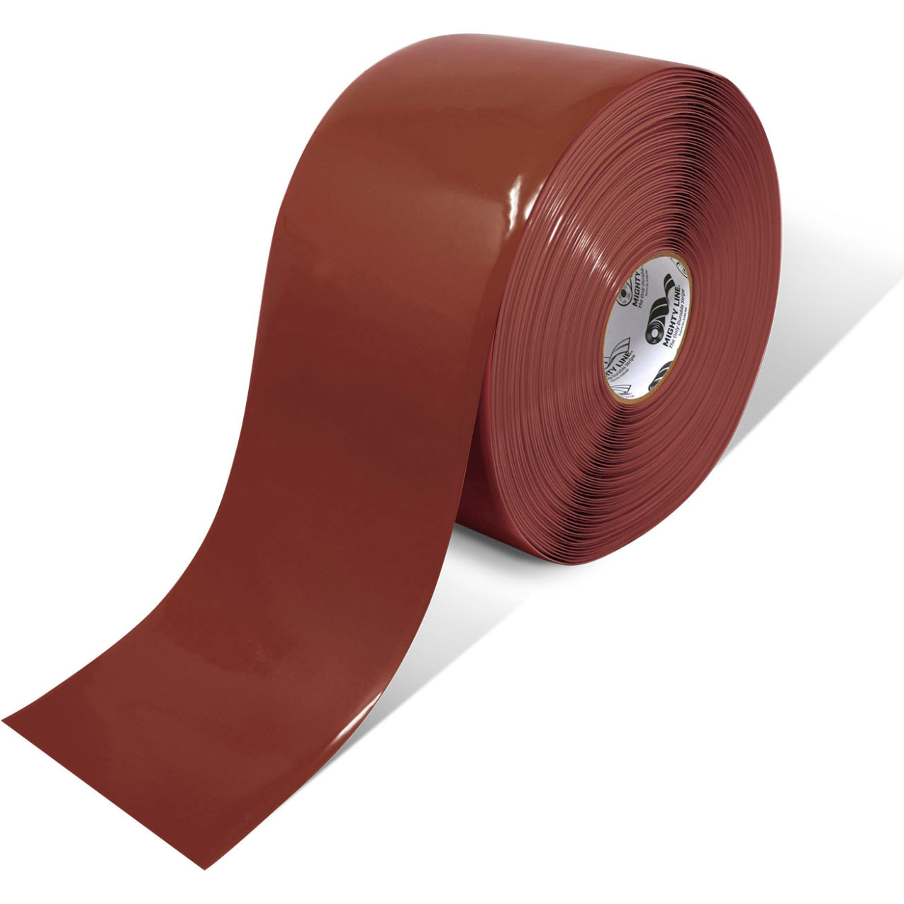 Safety Floor Tape, 6"W x 100'L, 50 Mil, Solid, Brown