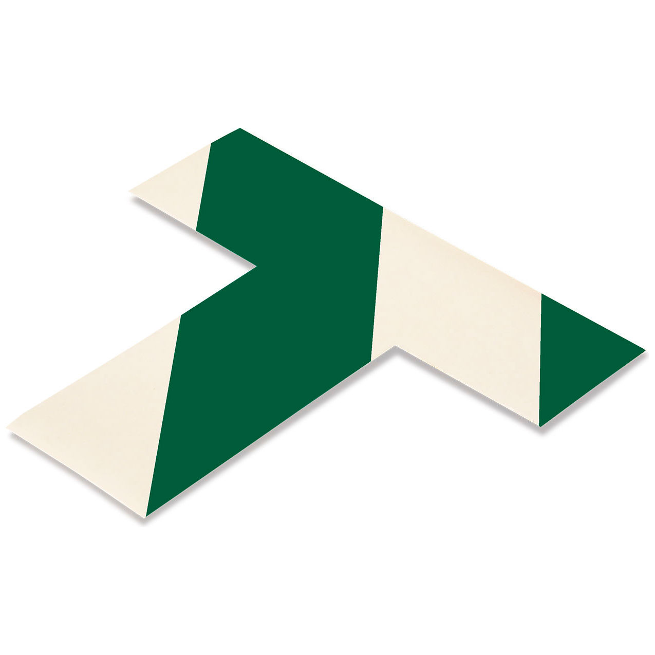 Safety Floor Tape & Floor Marking, 2"W x 6"L, 50 Mil, Green/White, 100/Pack