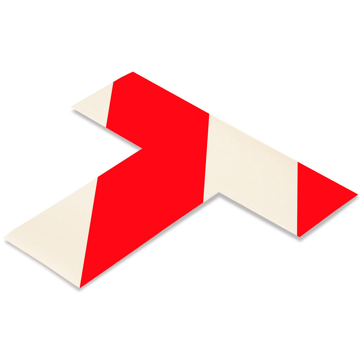 Safety Floor Tape & Floor Marking, 2"W x 6"L, 50 Mil, Red/White, 100/Pack