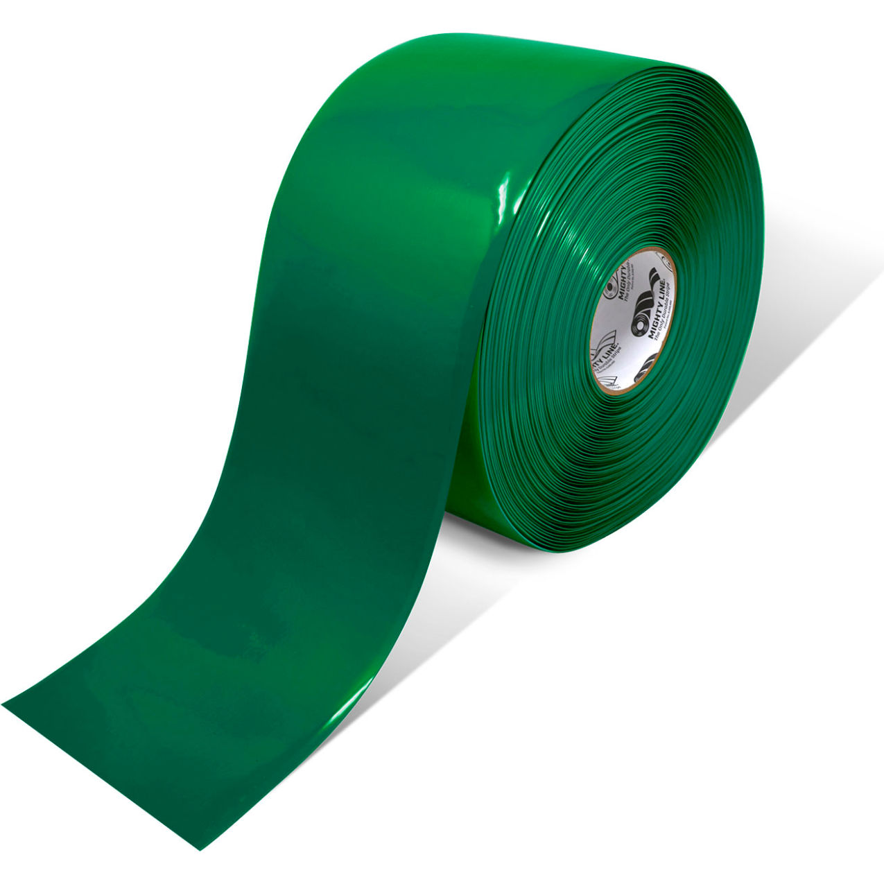 Safety Floor Tape, 6"W x 100'L, 50 Mil, Solid, Green