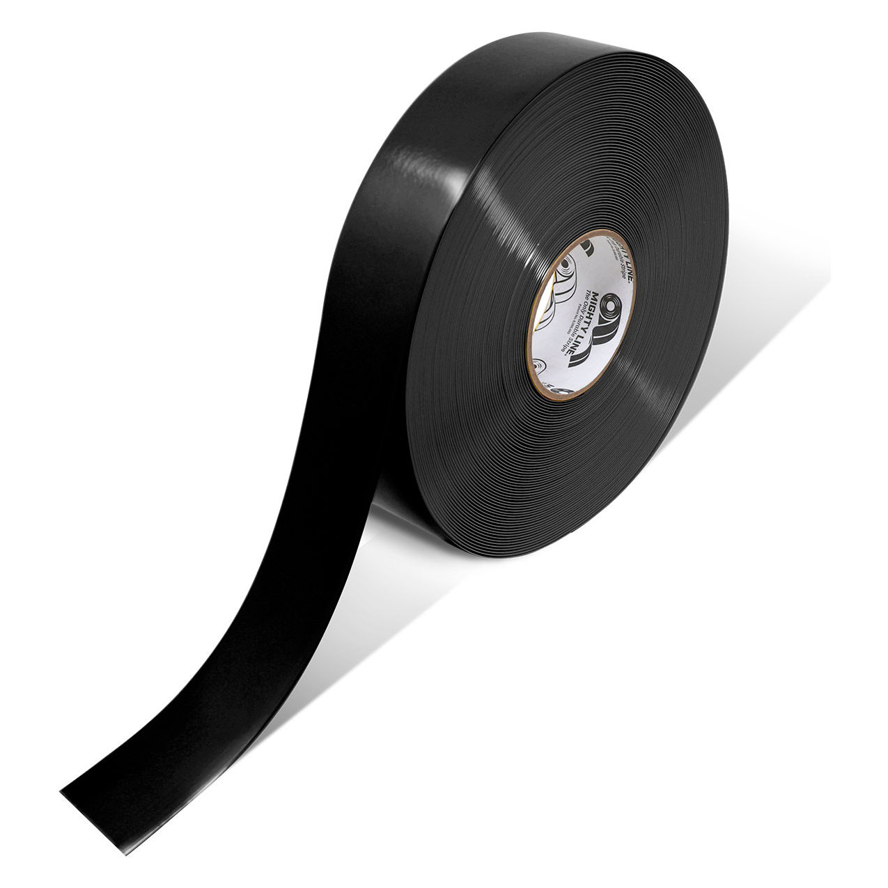 Safety Floor Tape, 2"W x 100'L, 50 Mil, Solid, Black