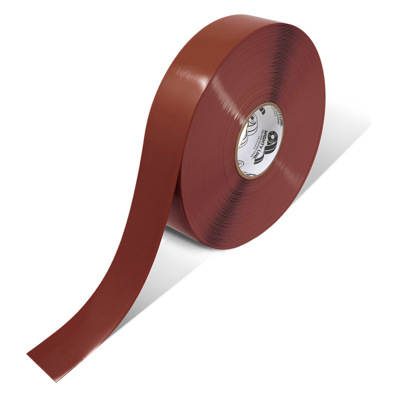 Safety Floor Tape, 2"W x 100'L, 50 Mil, Solid, Brown
