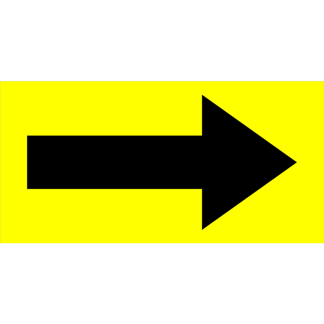 Directional Arrow Floor Sign, 16"W x 24"L, 39 Mil, Yellow