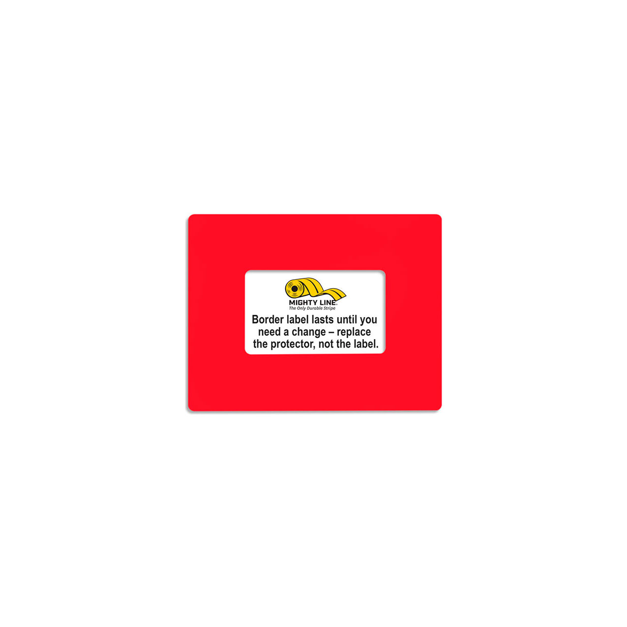 Shield Label Protectors, 5"W x 3"L, 50 Mil, Red, Rectangle, 20/pack