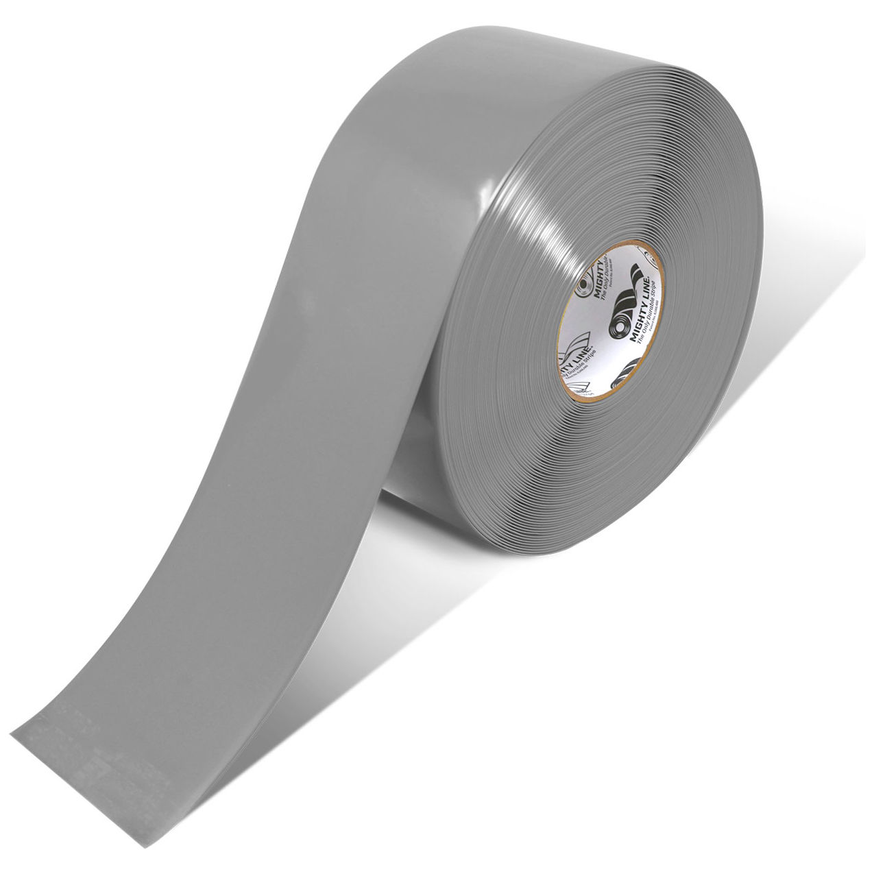 Polyester Safety Floor Tape, 4"W x 100'L, 50 Mil, Gray
