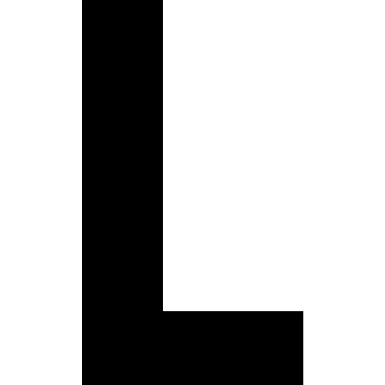 Floor Location Marker, Letter L, 8"W x 4-1/2"L, 30 Mil, White, 10/Pack