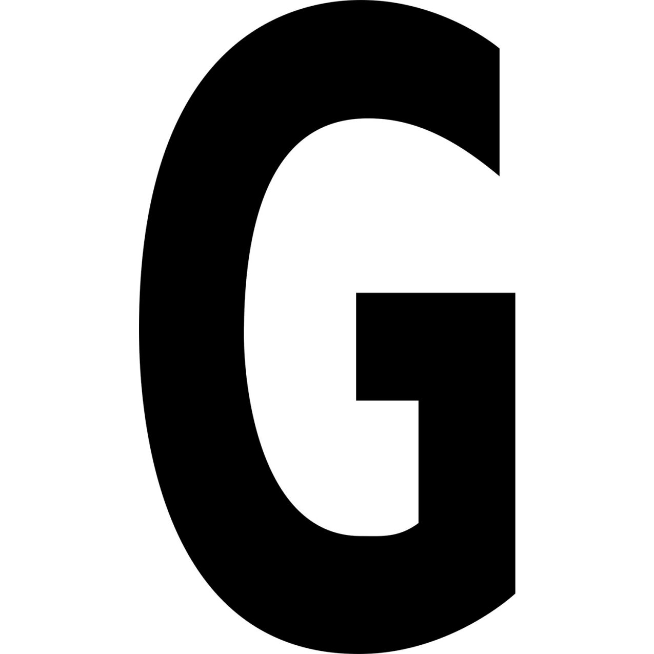 Floor Location Marker, Letter G, 8"W x 4-1/2"L, 30 Mil, White, 10/Pack