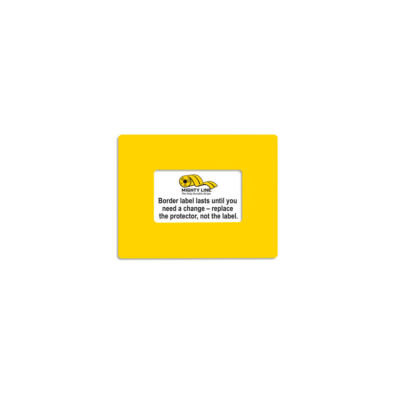 Shield Label Protectors, 5"W x 3"L, 50 Mil, Yellow, Rectangle, 20/pack