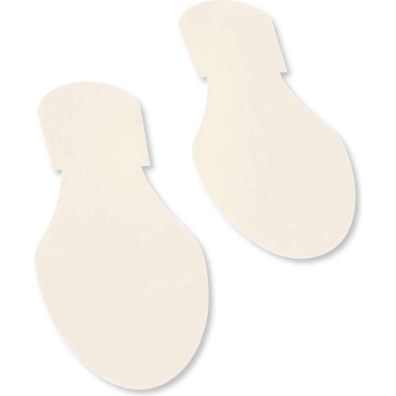 Foot Prints, 3-1/2'W x 9-1/2"L, 50 Mil, White, 50/Pack