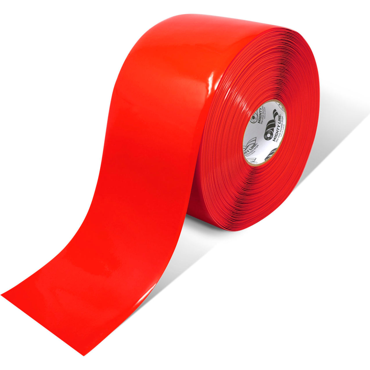 Safety Floor Tape, 6"W x 100'L, 50 Mil, Solid, Red