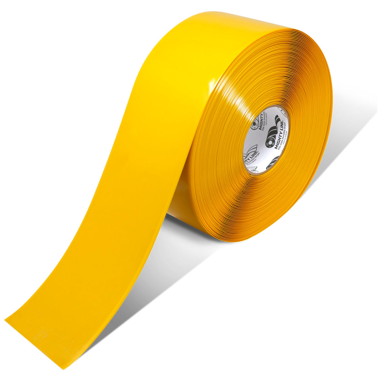 Safety Floor Tape, 4"W x 100'L, 50 Mil, Solid, Yellow